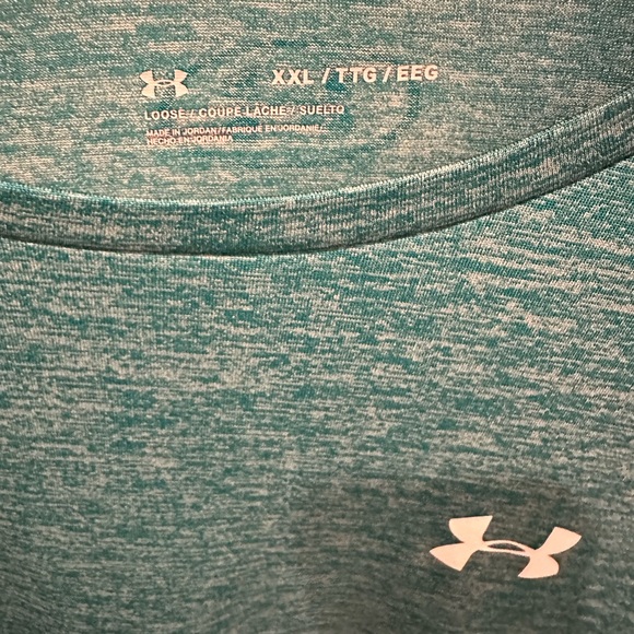 Teal blueish green men’s long sleeve tshirt - Picture 2 of 2